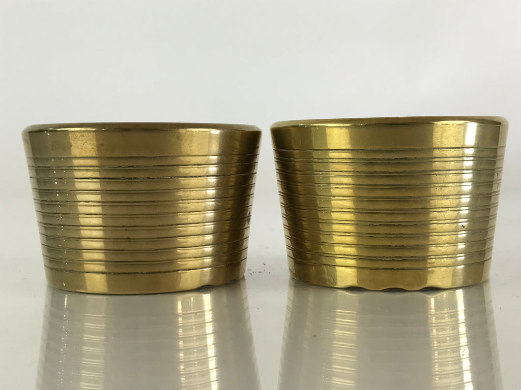 Japanese Buddhist Altar Fitting Brass 2pc Incense Burner Vtg Koro Gold Cup BU832