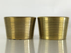 Japanese Buddhist Altar Fitting Brass 2pc Incense Burner Vtg Koro Gold Cup BU832