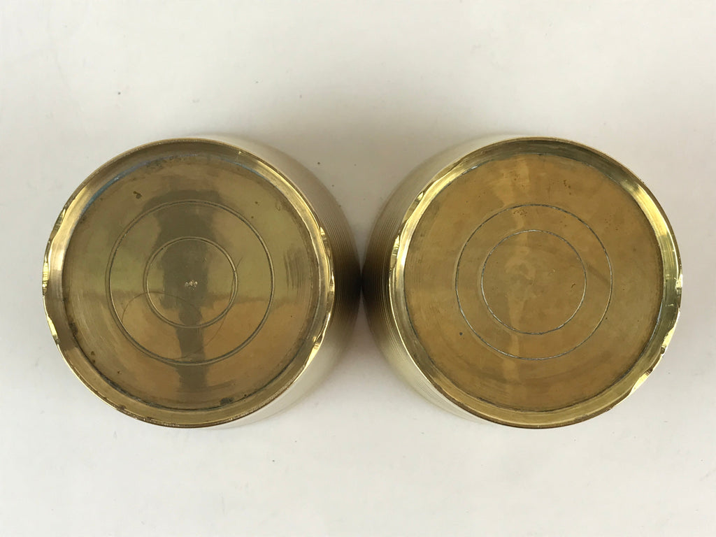 Japanese Buddhist Altar Fitting Brass 2pc Incense Burner Vtg Koro Gold Cup BU832