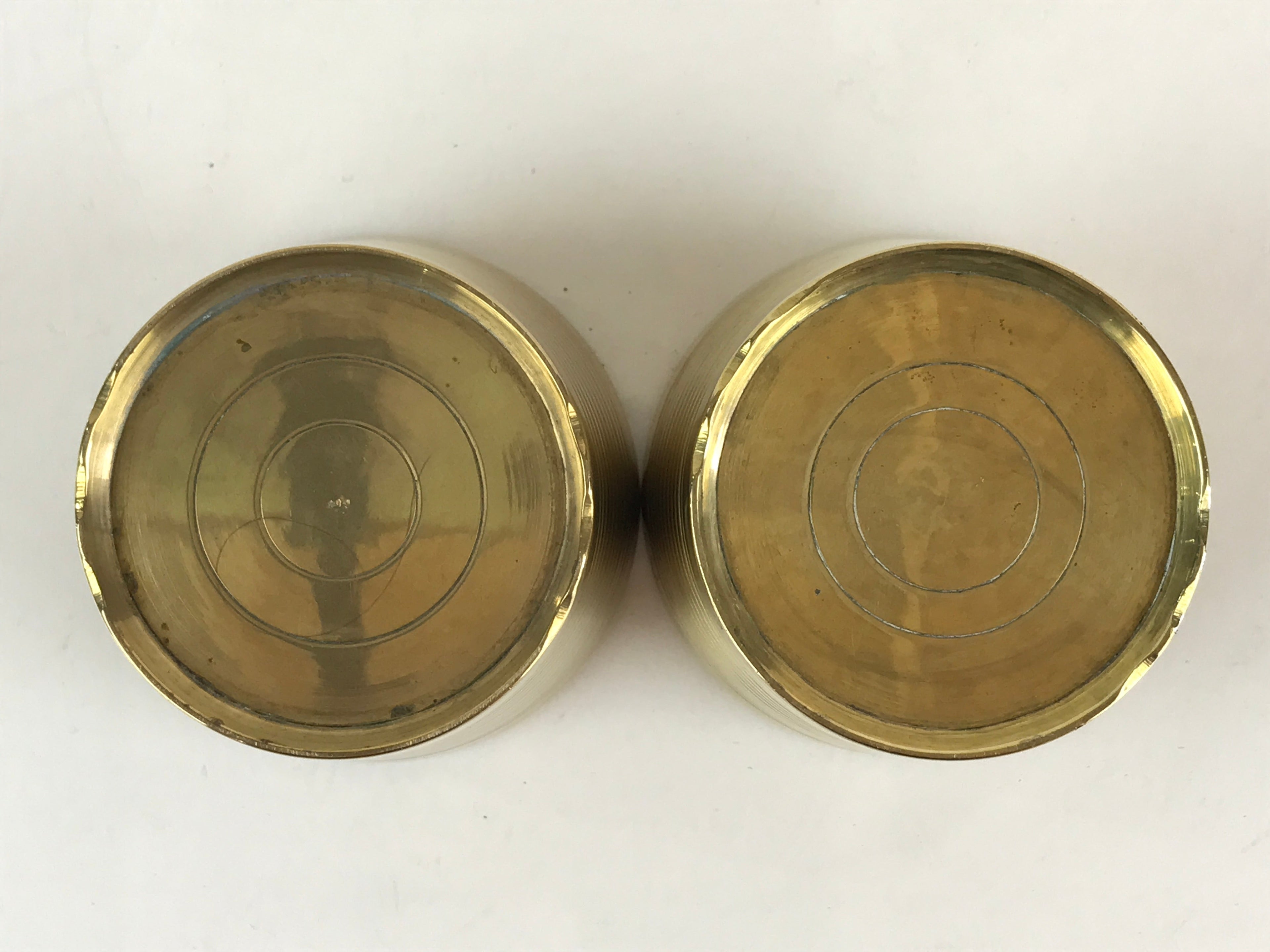 Japanese Buddhist Altar Fitting Brass 2pc Incense Burner Vtg Koro Gold Cup BU832