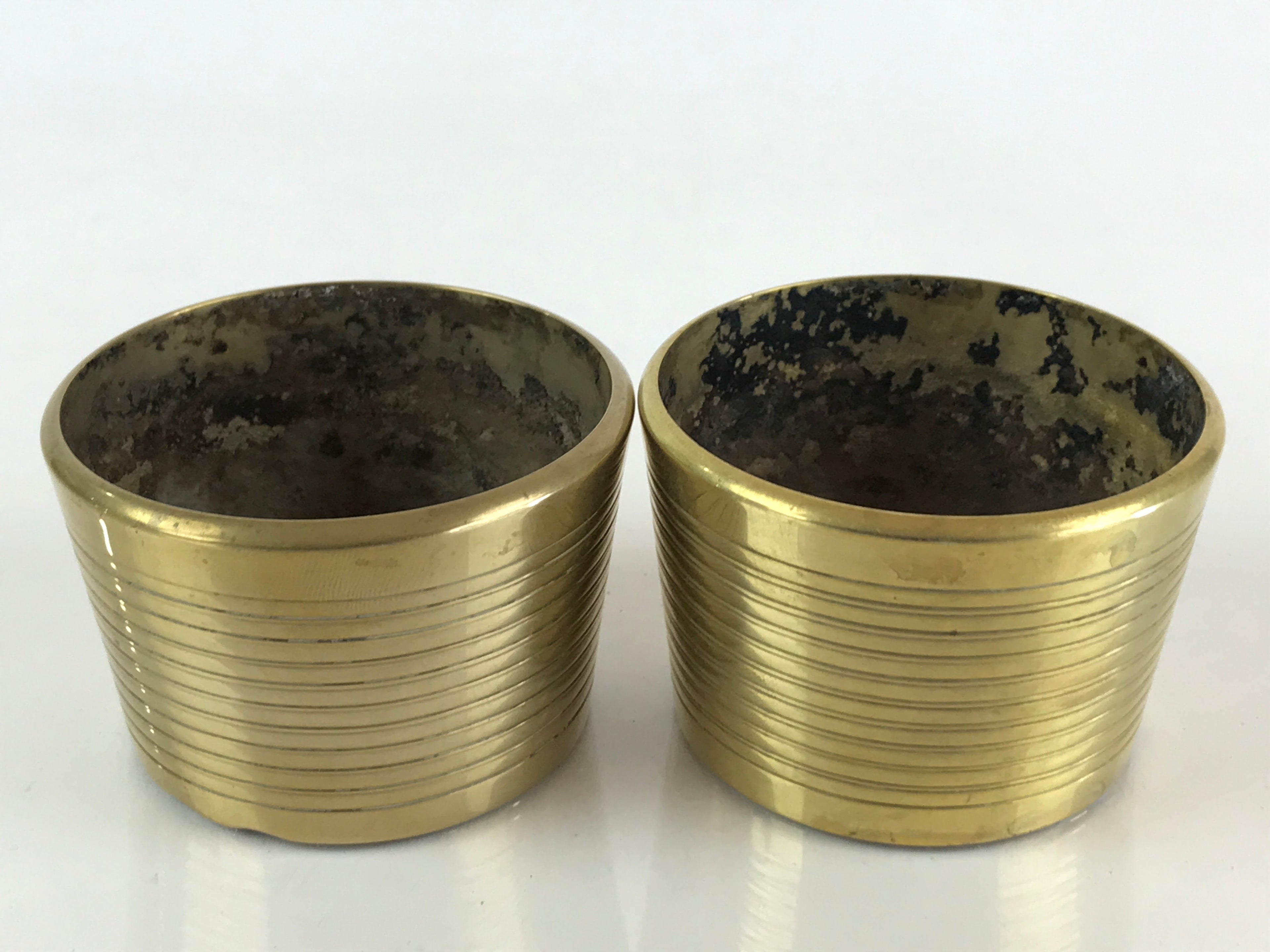Japanese Buddhist Altar Fitting Brass 2pc Incense Burner Vtg Koro Gold Cup BU832