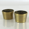 Japanese Buddhist Altar Fitting Brass 2pc Incense Burner Vtg Koro Gold Cup BU832