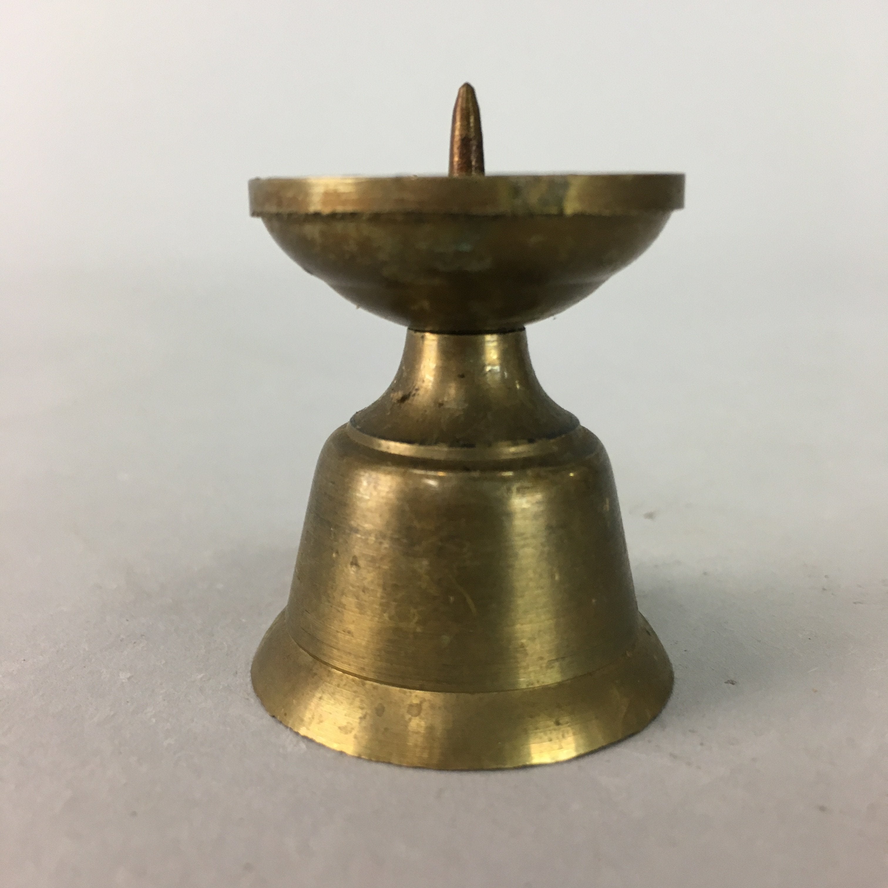 Japanese Buddhist Altar Fitting Brass Candle Stand Vtg Butsudan Accessory B541