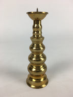 Japanese Buddhist Altar Fitting Brass Candle Stand Vtg Shokudai BU704