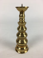Japanese Buddhist Altar Fitting Brass Candle Stand Vtg Shokudai BU704