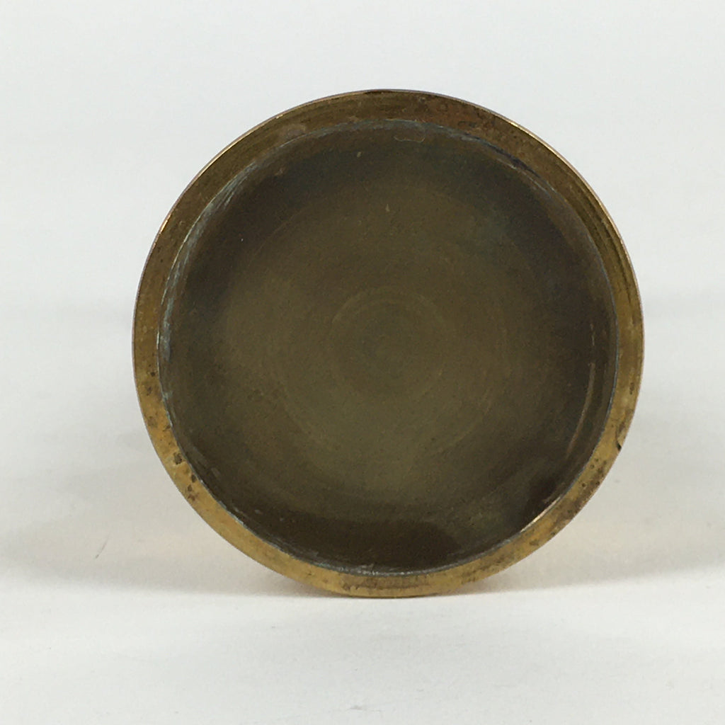 Japanese Buddhist Altar Fitting Brass Candle Stand Vtg Shokudai BU704