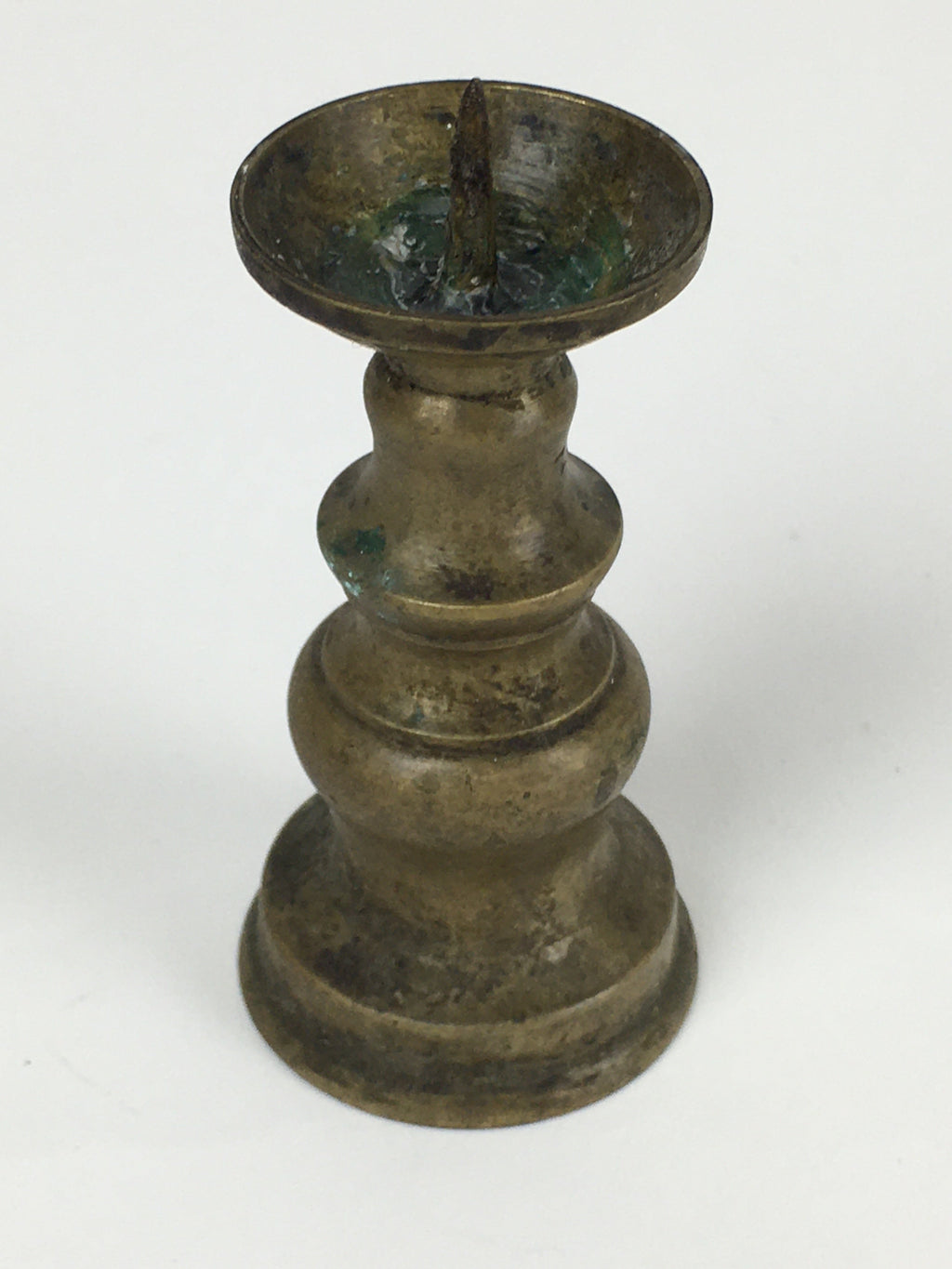 Japanese Buddhist Altar Fitting Brass Candle Stand Vtg Shokudai BU705