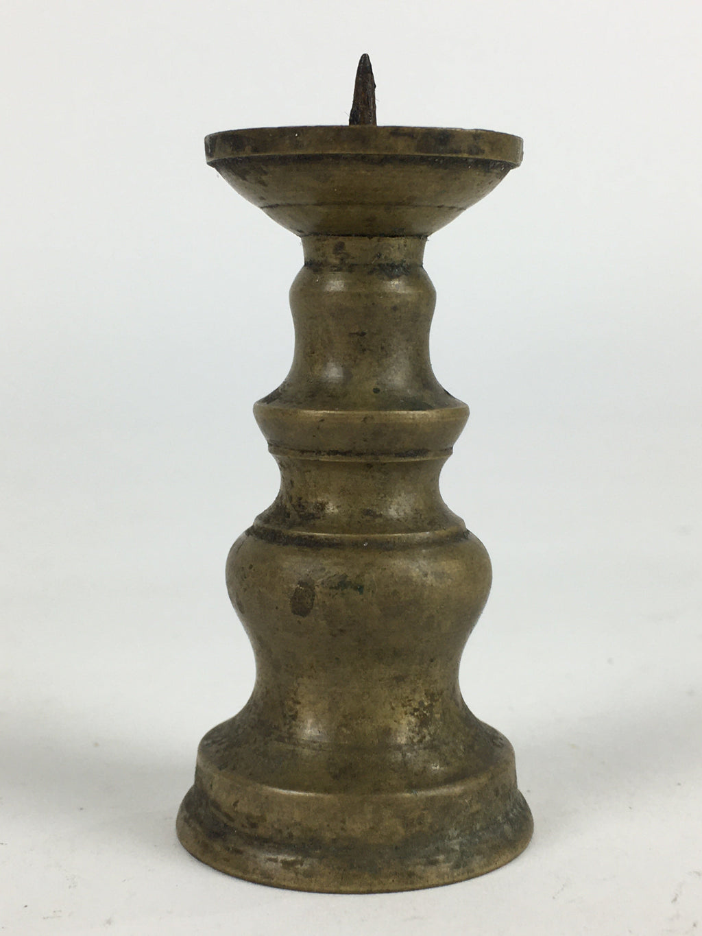 Japanese Buddhist Altar Fitting Brass Candle Stand Vtg Shokudai BU705