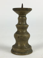 Japanese Buddhist Altar Fitting Brass Candle Stand Vtg Shokudai BU705