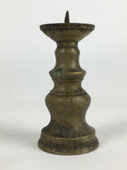 Japanese Buddhist Altar Fitting Brass Candle Stand Vtg Shokudai BU705