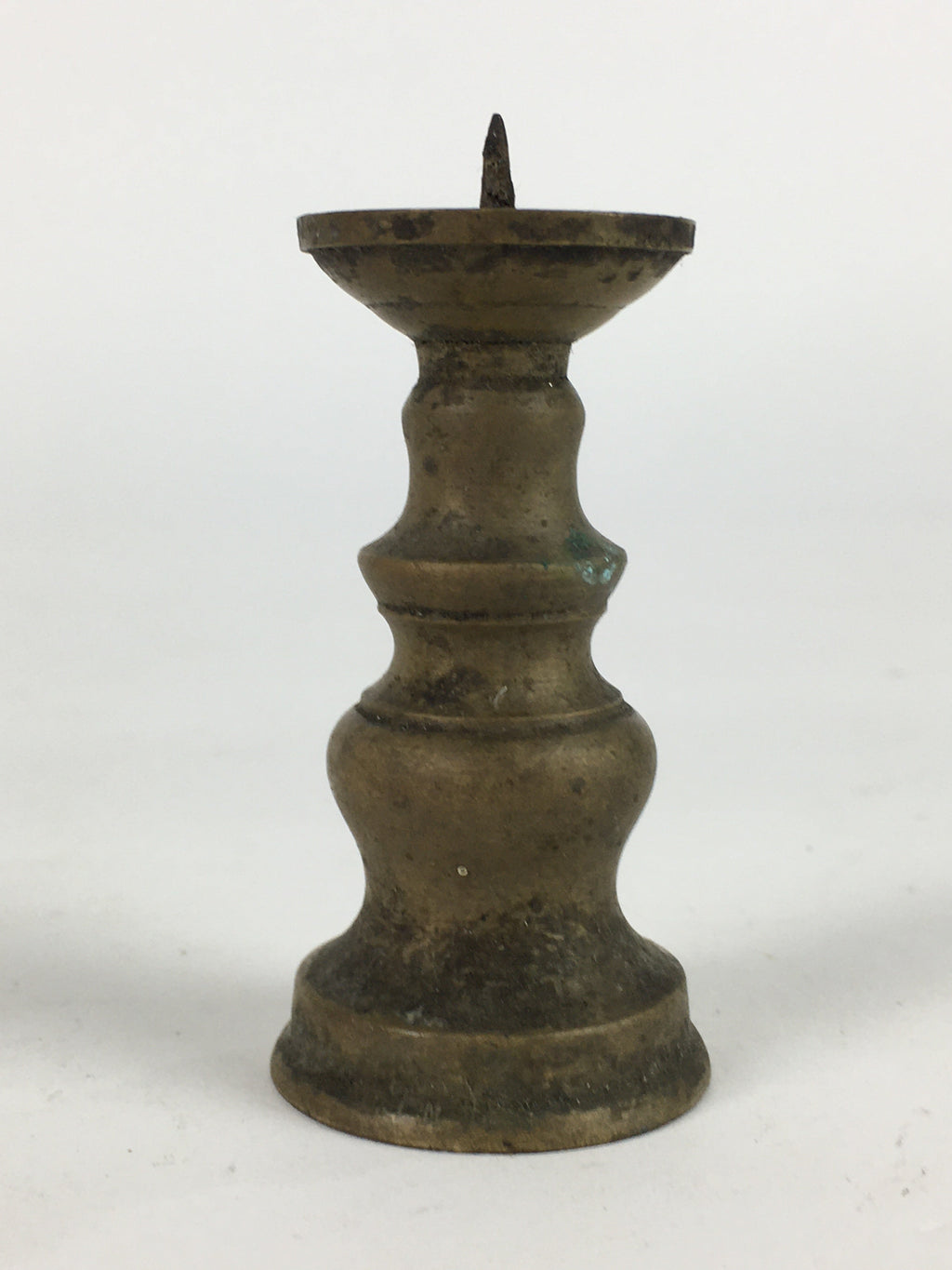 Japanese Buddhist Altar Fitting Brass Candle Stand Vtg Shokudai BU705