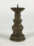 Japanese Buddhist Altar Fitting Brass Candle Stand Vtg Shokudai BU705