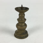 Japanese Buddhist Altar Fitting Brass Candle Stand Vtg Shokudai BU705