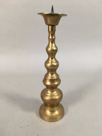Japanese Buddhist Altar Fitting Brass Candle Stand Vtg Shokudai Butsudan BU372
