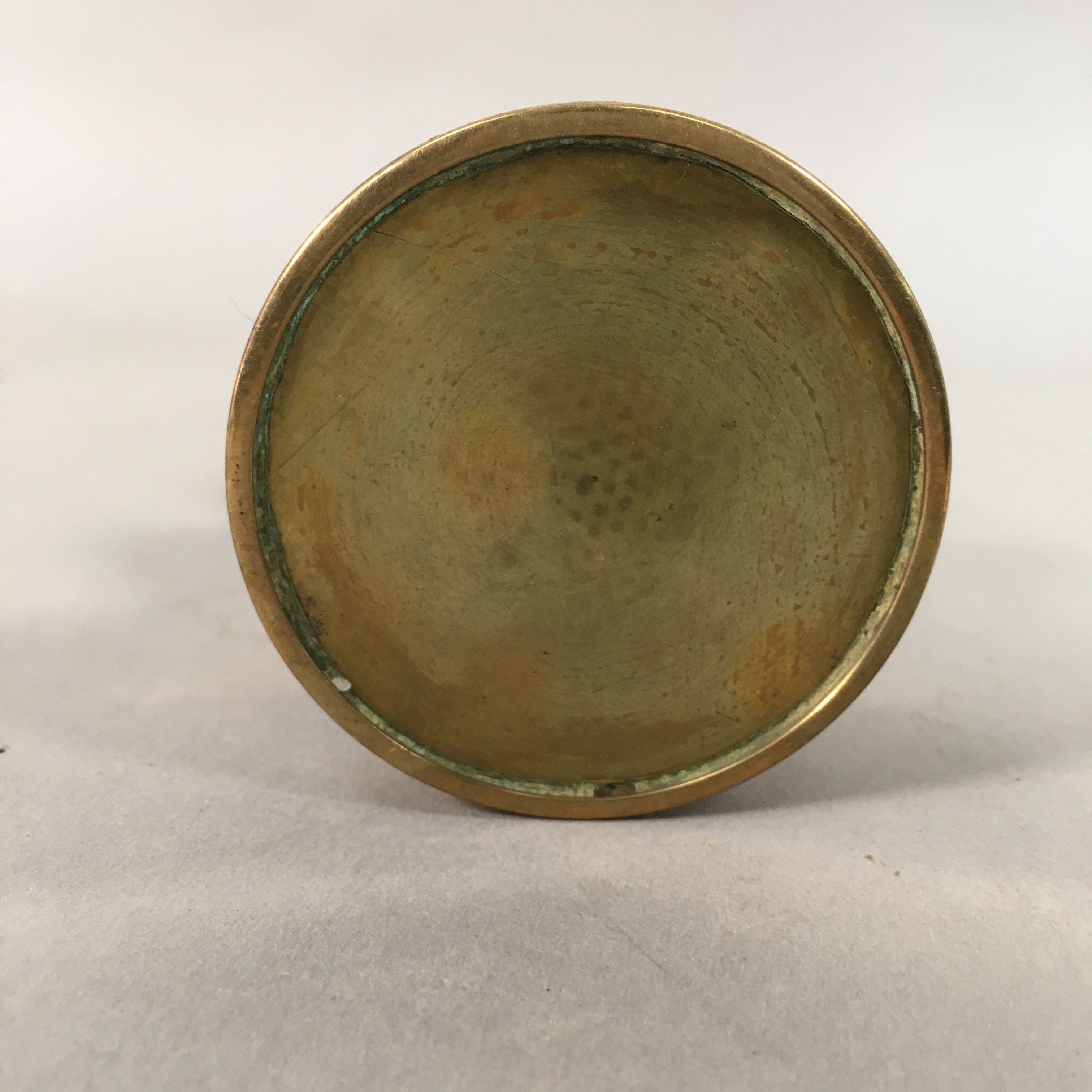 Japanese Buddhist Altar Fitting Brass Candle Stand Vtg Shokudai Butsudan BU372