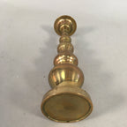 Japanese Buddhist Altar Fitting Brass Candle Stand Vtg Shokudai Butsudan BU372