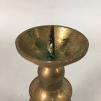 Japanese Buddhist Altar Fitting Brass Candle Stand Vtg Shokudai Butsudan BU375