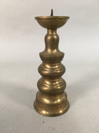 Japanese Buddhist Altar Fitting Brass Candle Stand Vtg Shokudai Butsudan BU375