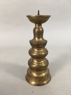 Japanese Buddhist Altar Fitting Brass Candle Stand Vtg Shokudai Butsudan BU375