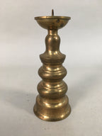 Japanese Buddhist Altar Fitting Brass Candle Stand Vtg Shokudai Butsudan BU375