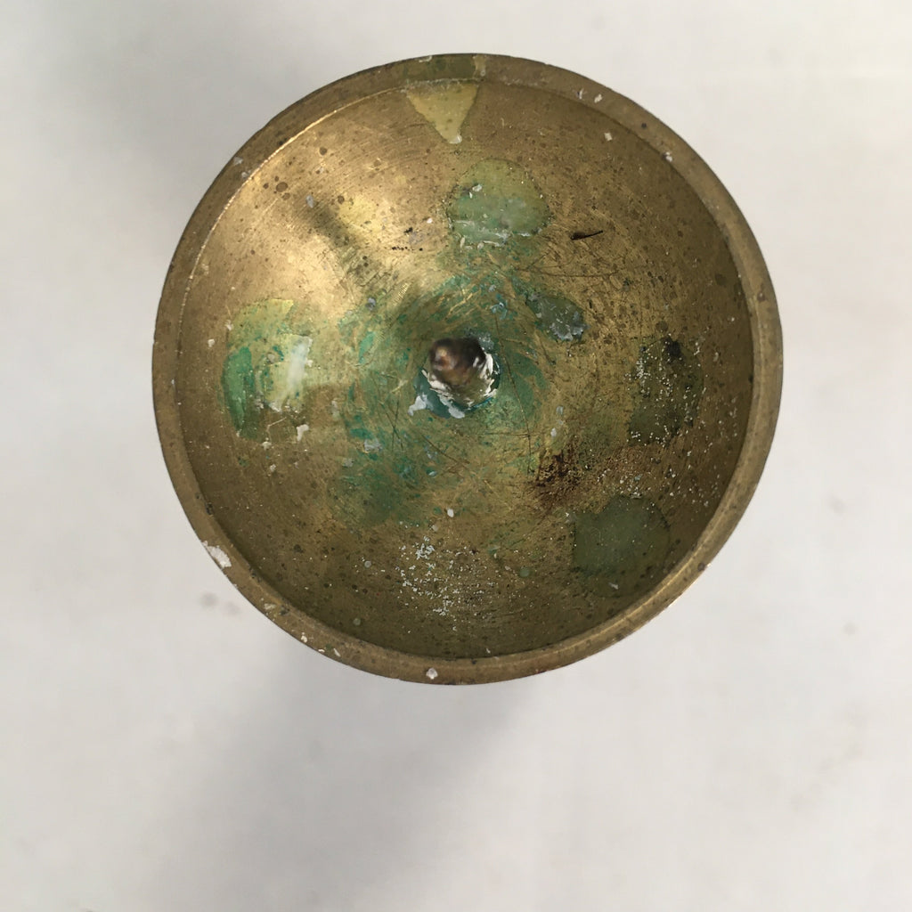 Japanese Buddhist Altar Fitting Brass Candle Stand Vtg Shokudai Butsudan BU375
