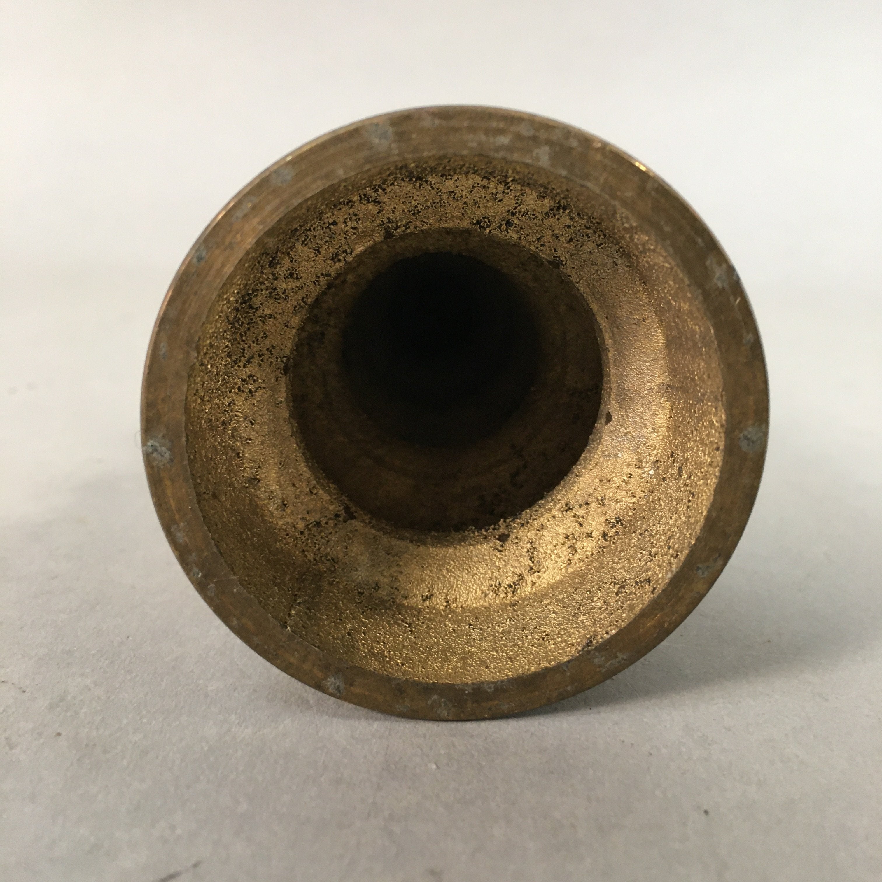 Japanese Buddhist Altar Fitting Brass Candle Stand Vtg Shokudai Butsudan BU375