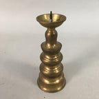 Japanese Buddhist Altar Fitting Brass Candle Stand Vtg Shokudai Butsudan BU375