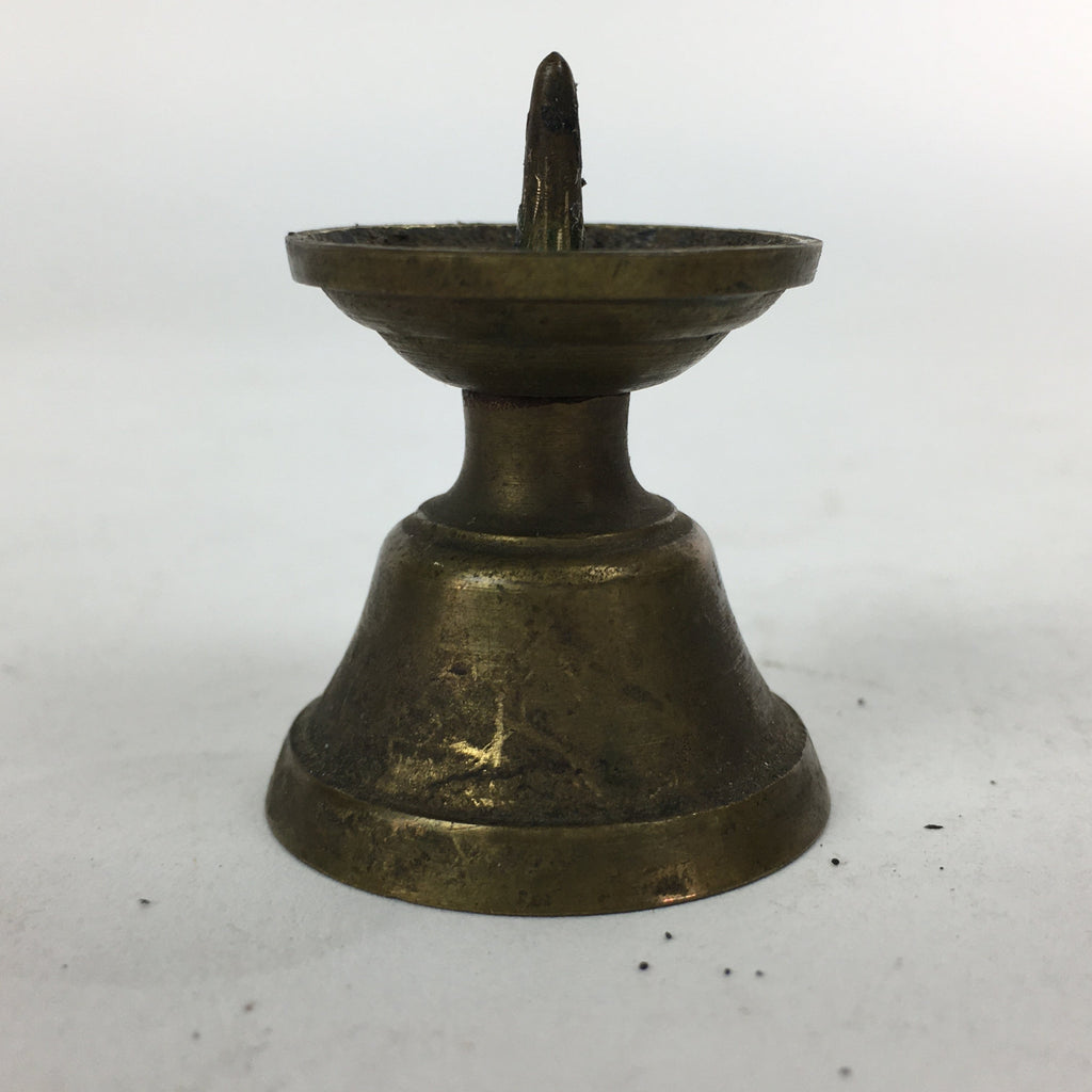Japanese Buddhist Altar Fitting Brass Candle Stand Vtg Shokudai Butsudan BU554