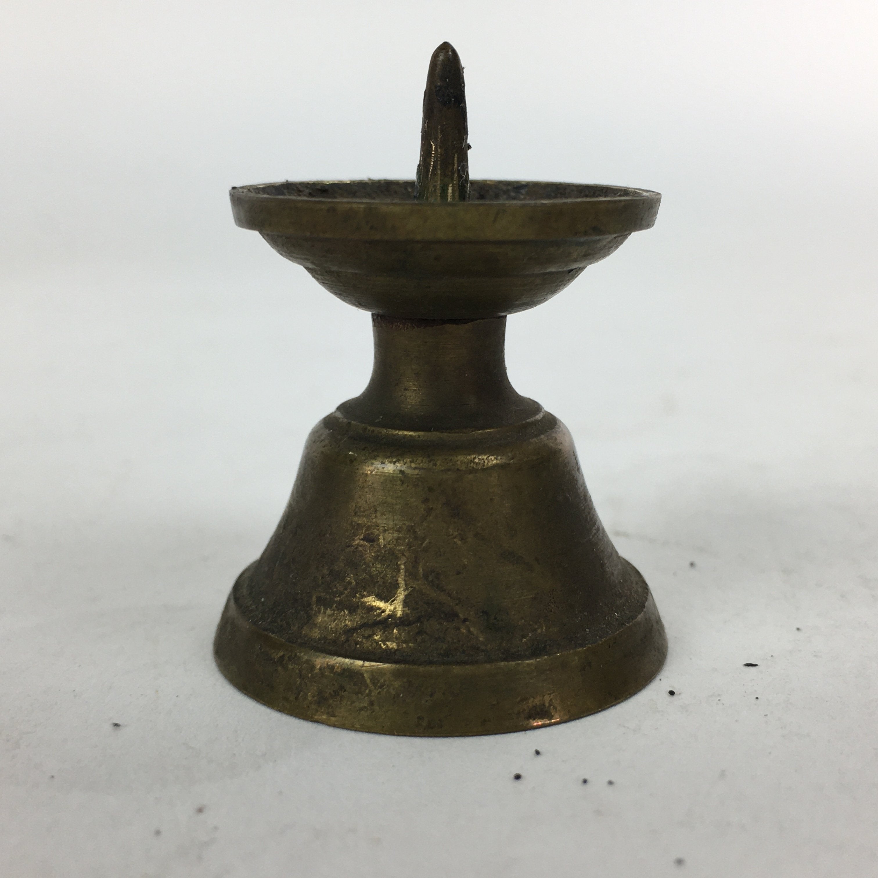 Japanese Buddhist Altar Fitting Brass Candle Stand Vtg Shokudai Butsudan BU554
