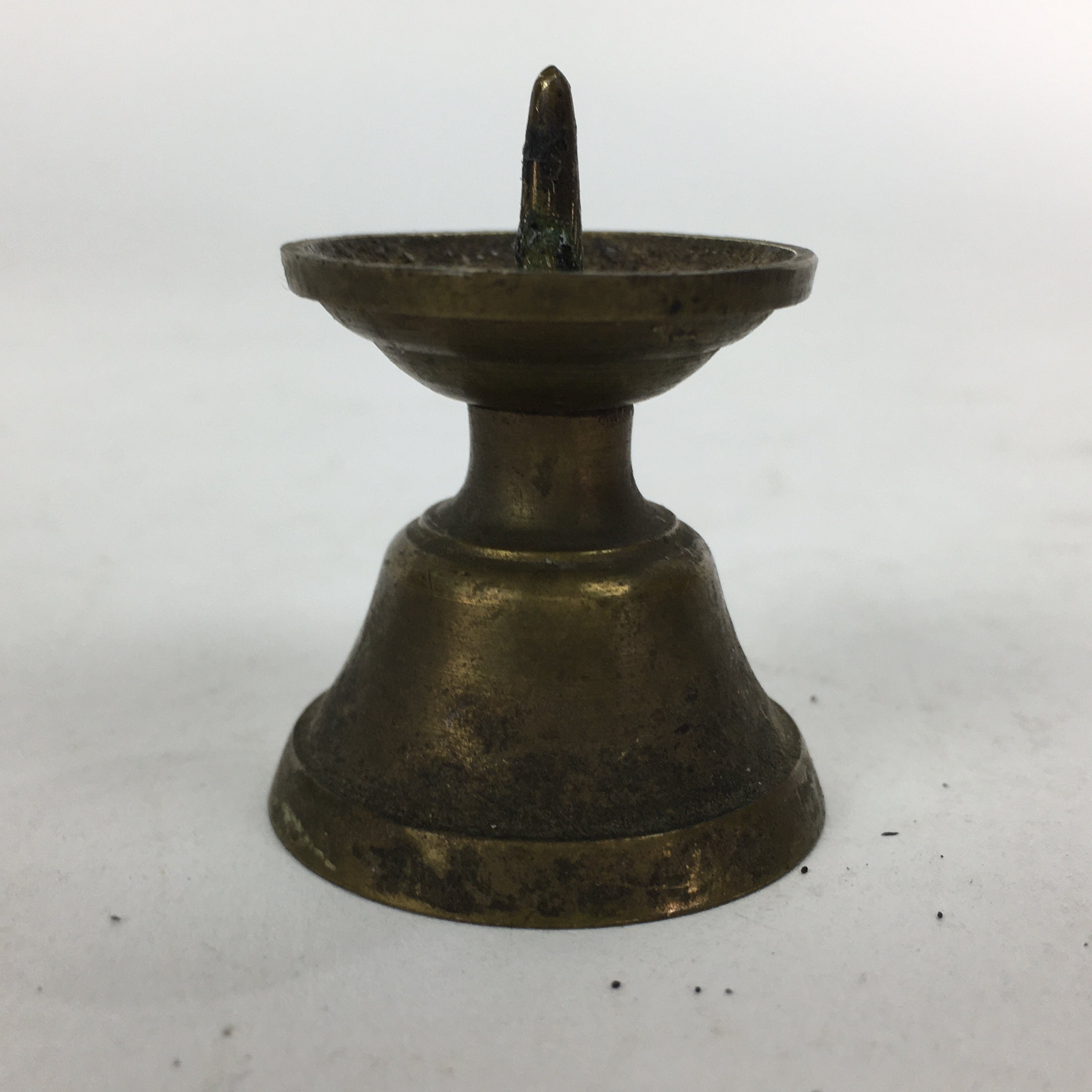 Japanese Buddhist Altar Fitting Brass Candle Stand Vtg Shokudai Butsudan BU554