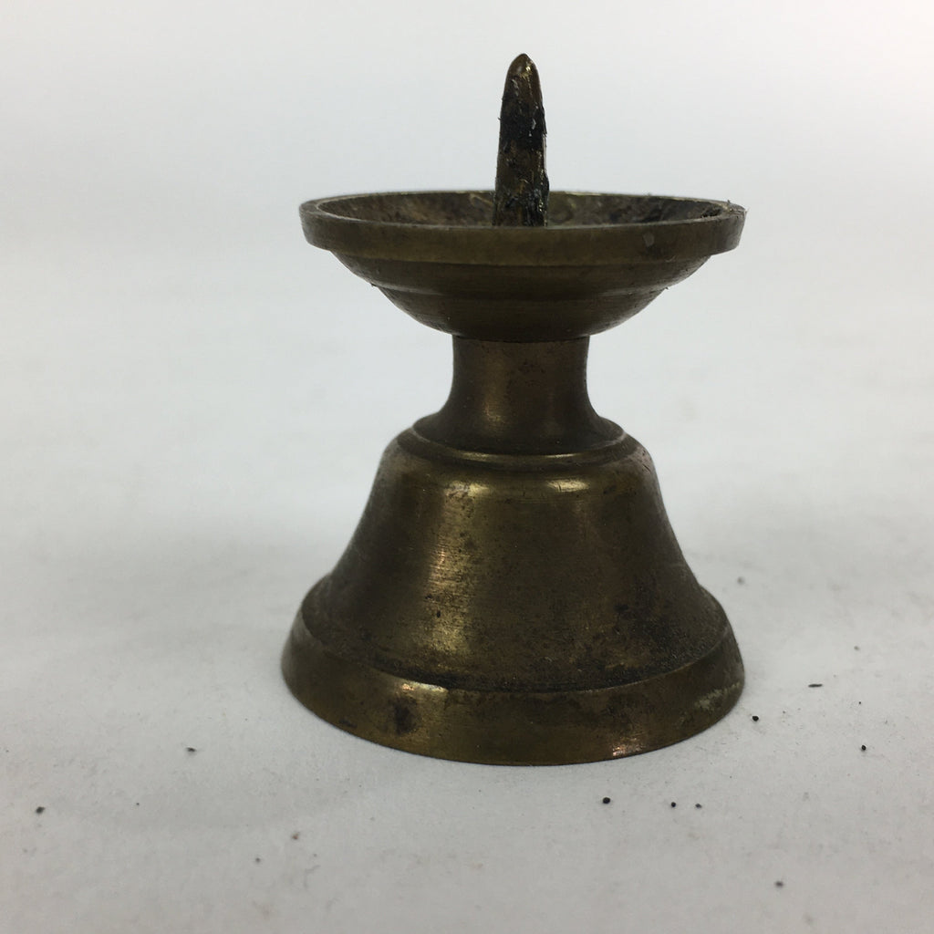 Japanese Buddhist Altar Fitting Brass Candle Stand Vtg Shokudai Butsudan BU554