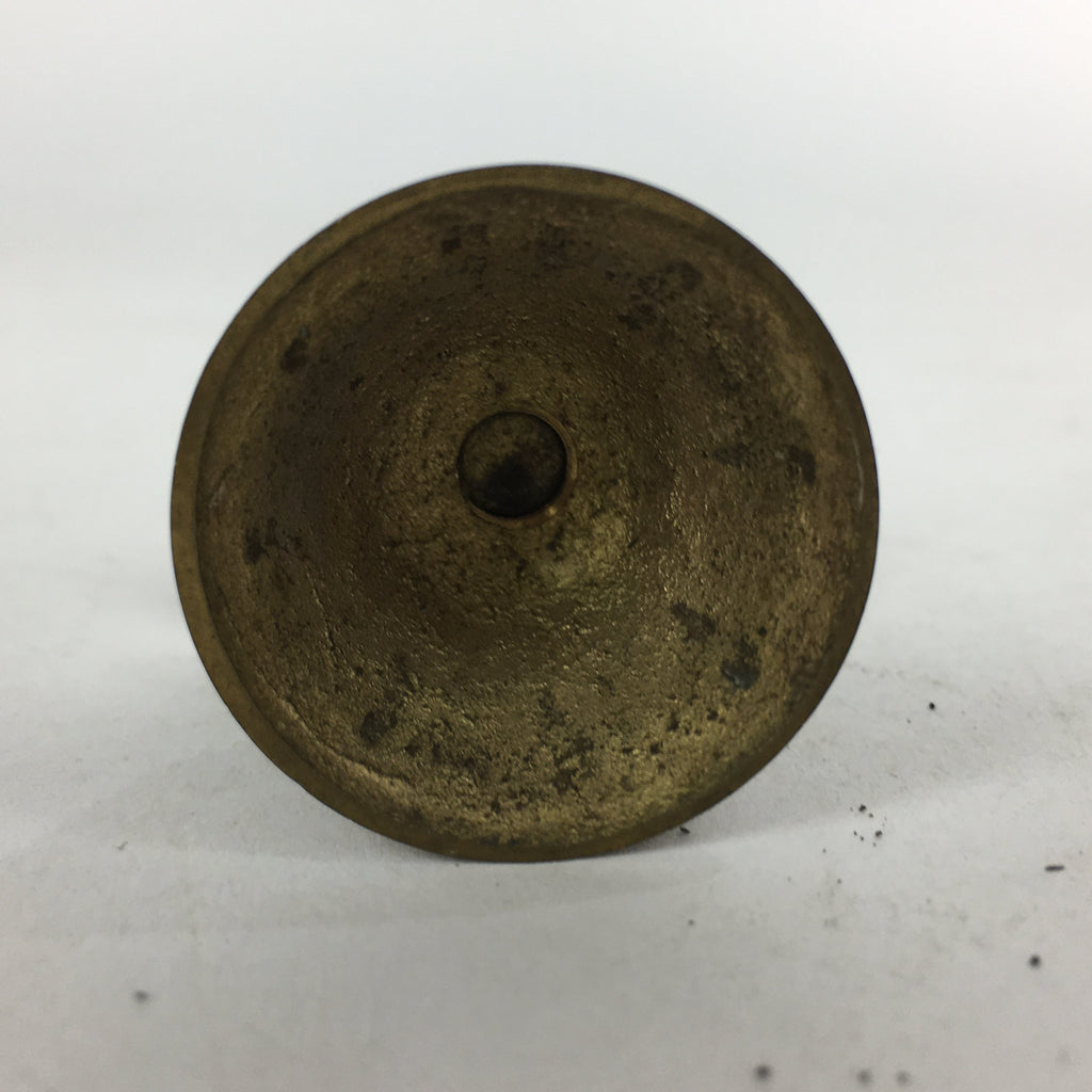 Japanese Buddhist Altar Fitting Brass Candle Stand Vtg Shokudai Butsudan BU554