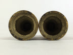 Japanese Buddhist Altar Fitting Brass Candle Stand set Vtg Shokudai BU687