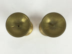 Japanese Buddhist Altar Fitting Brass Candle Stand set Vtg Shokudai BU688