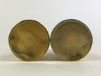 Japanese Buddhist Altar Fitting Brass Candle Stand set Vtg Shokudai BU688