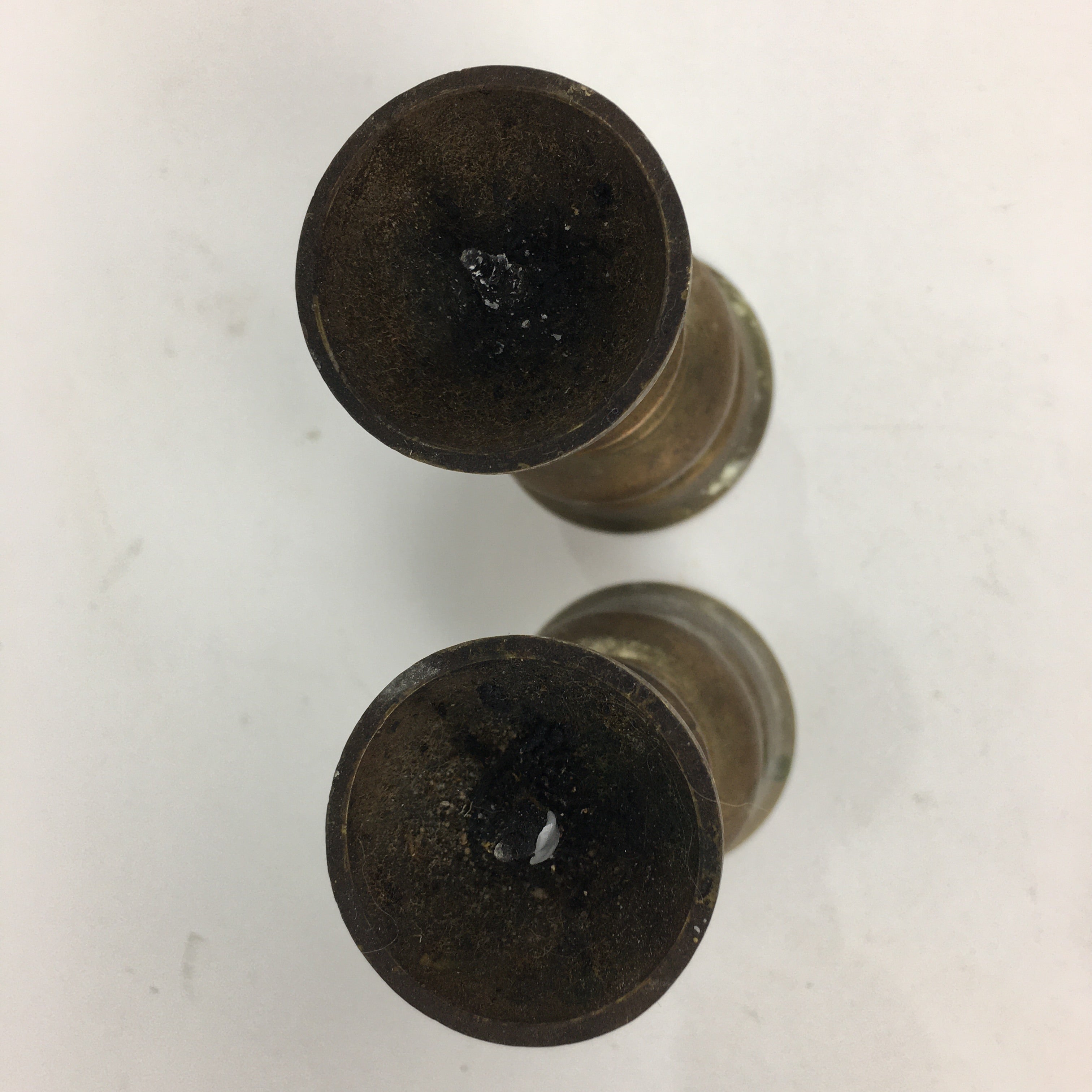 Japanese Buddhist Altar Fitting Brass Candle Stand set Vtg Shokudai Butsudan BU6