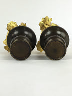 Japanese Buddhist Altar Fitting Brass Flower 2pc set Vtg Joka Bukka BU659