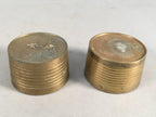 Japanese Buddhist Altar Fitting Brass Incense Burner Pair Vtg Metal Koro BU284