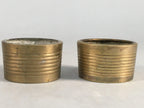 Japanese Buddhist Altar Fitting Brass Incense Burner Pair Vtg Metal Koro BU284