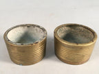 Japanese Buddhist Altar Fitting Brass Incense Burner Pair Vtg Metal Koro BU284