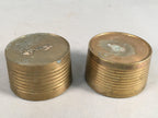 Japanese Buddhist Altar Fitting Brass Incense Burner Pair Vtg Metal Koro BU284