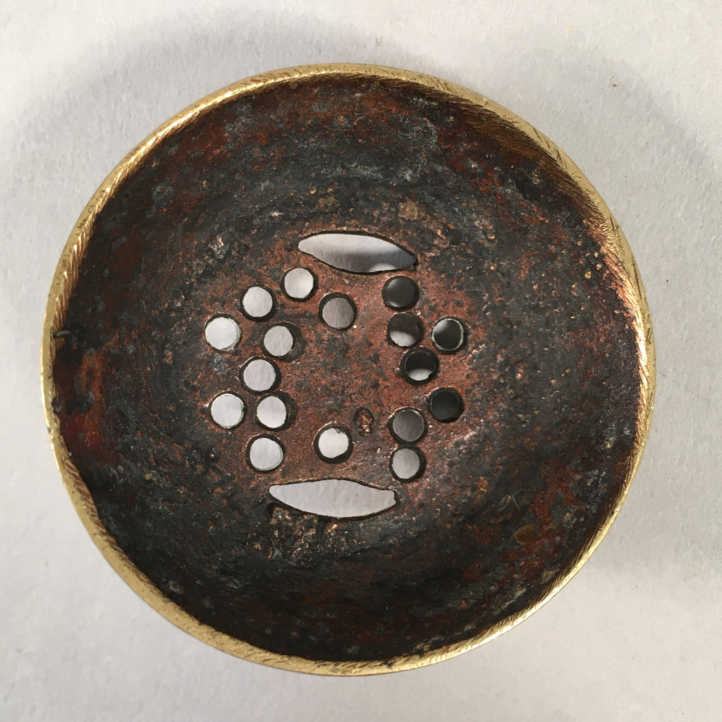 Japanese Buddhist Altar Fitting Brass Incense Burner Vtg Metal Koro BU289