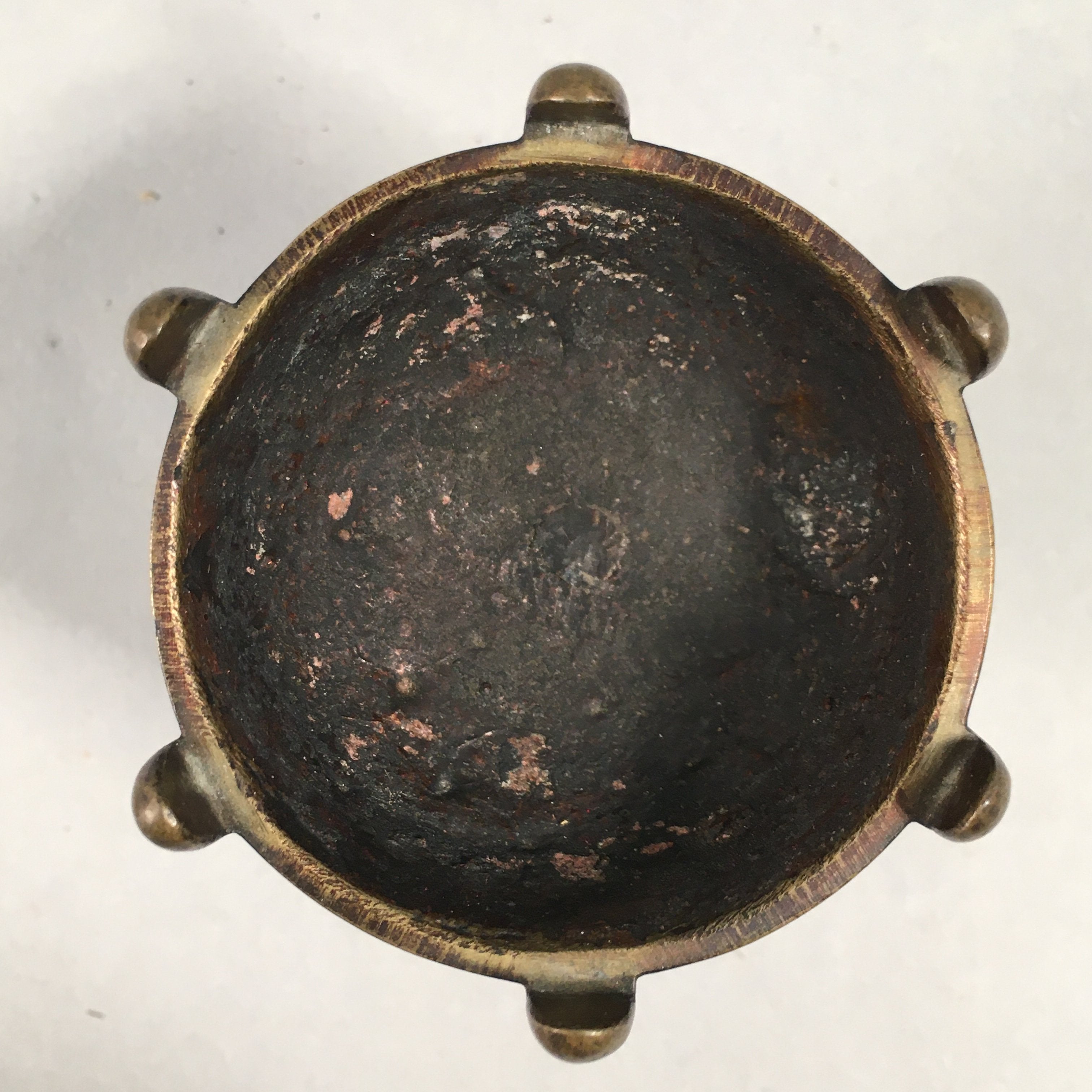 Japanese Buddhist Altar Fitting Brass Incense Burner Vtg Metal Koro BU289