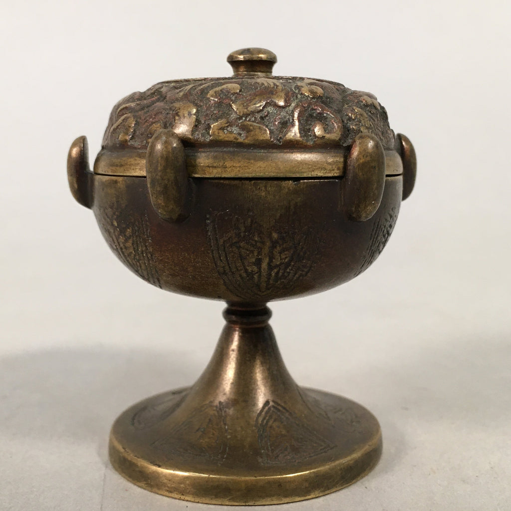 Japanese Buddhist Altar Fitting Brass Incense Burner Vtg Metal Koro BU289