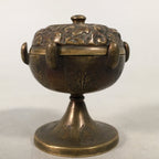 Japanese Buddhist Altar Fitting Brass Incense Burner Vtg Metal Koro BU289