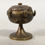 Japanese Buddhist Altar Fitting Brass Incense Burner Vtg Metal Koro BU289