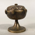 Japanese Buddhist Altar Fitting Brass Incense Burner Vtg Metal Koro BU289