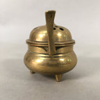 Japanese Buddhist Altar Fitting Brass Incense Burner Vtg Metal Koro BU359