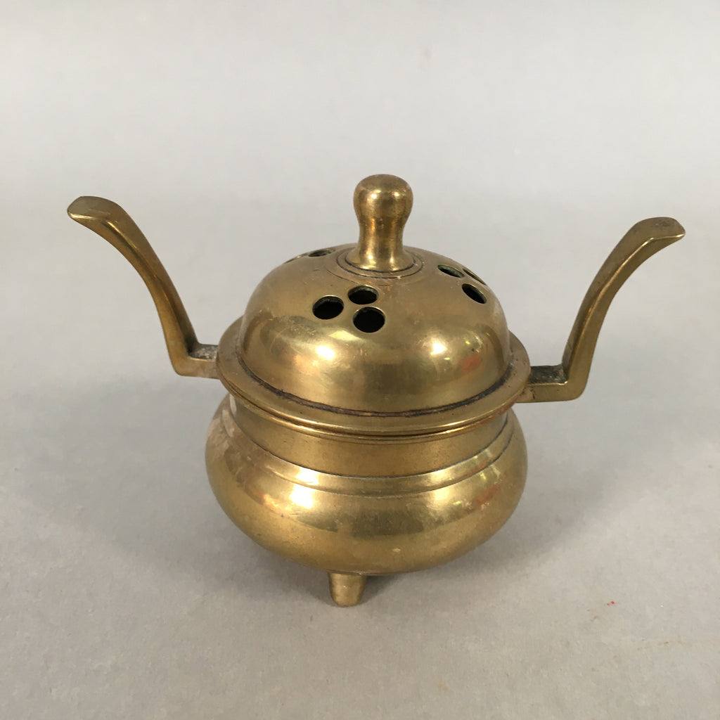 Japanese Buddhist Altar Fitting Brass Incense Burner Vtg Metal Koro BU359