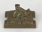 Japanese Buddhist Altar Fitting Brass Incense Burner Vtg Shishi Koro BU806